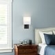 preview thumbnail 3 of 13, Black Wall Sconce Light With White Fabric Shade