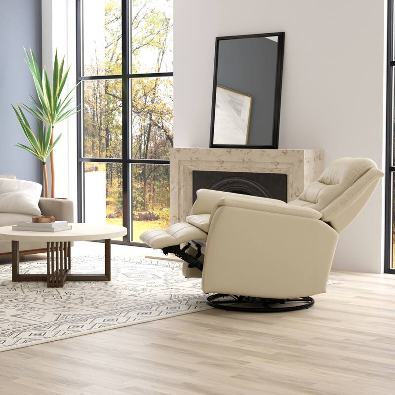 Swivel Glider Recliner With Manual Footrest In Madras