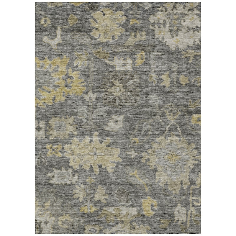 Machine Washable Indoor/ Outdoor Vintage Traditional Chantille Rug