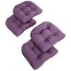 preview thumbnail 59 of 70, 19-inch Twill U-shaped Chair Cushion (Set of 1, 2, or 4) - 19 x 19 Set of 4 - Grape