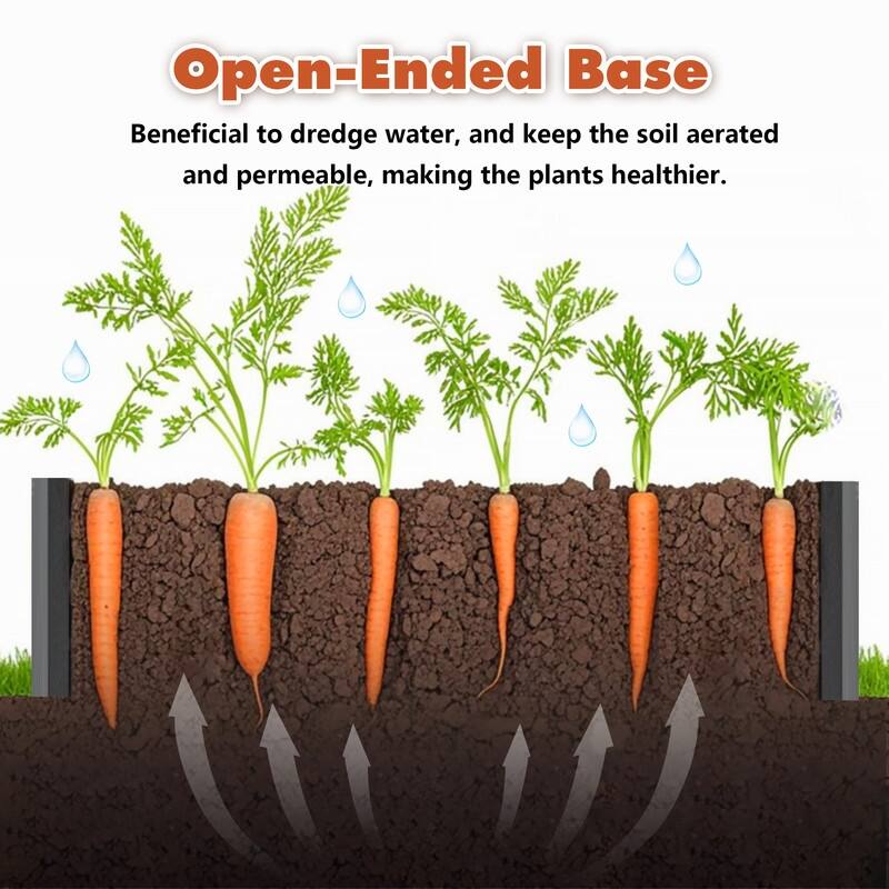 8X4X2ft Galvanized Raised Garden Bed Kit, Rectangular Large Metal Deep Root Planters for Outdoor Plants