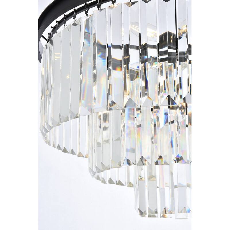 Royce Edge 9-Light Matte Black Chandelier