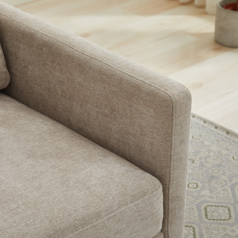 30.7"W Square Upholstered Swivel Accent Chair and Comfy Accent Single Sofa Chair, 360 Degree Club Chair, Lounge Armchair