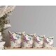 preview thumbnail 5 of 3, Wings in Motion Indoor/Outdoor Reversible Throw Pillow Pink and Blue