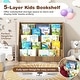 preview thumbnail 6 of 28, Costway 5 Tier Kids Bookshelf with Anti-Tipping Device Kids-friendly - See Details