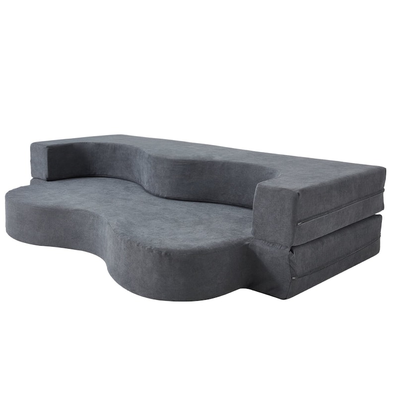 Convertible Folding Sofa Bed with High-Density Foam for Living Room, Guest Room, and Bedroom