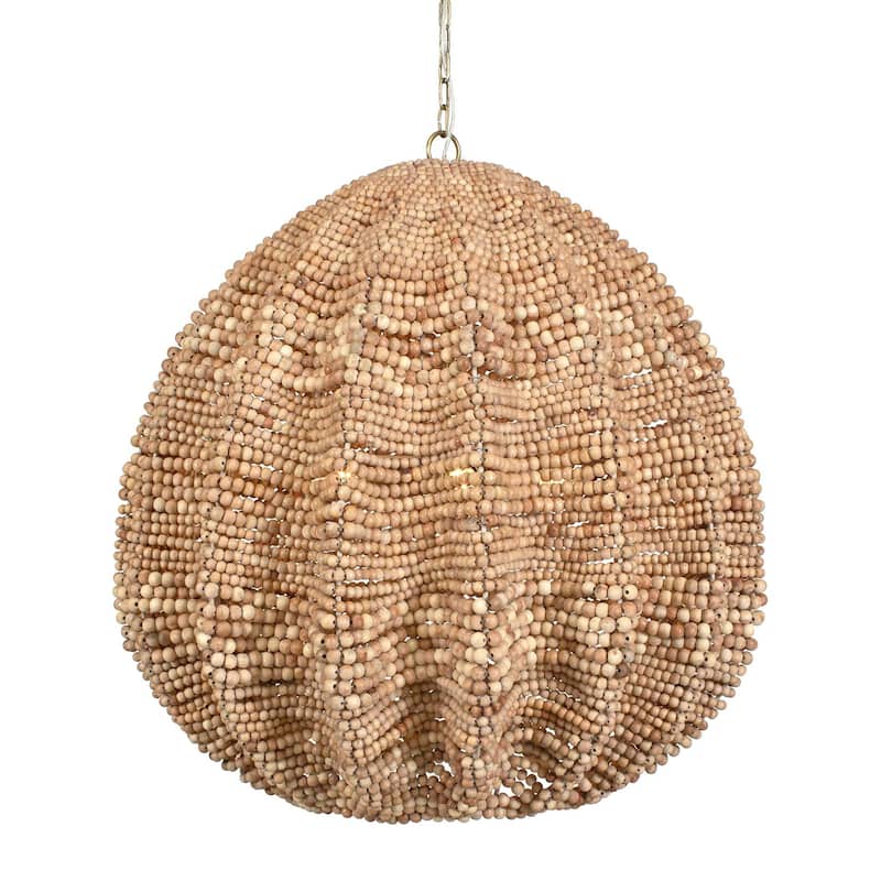 Uttermost 21611 Kauri 5 Light 30" Wide Wood Pendant