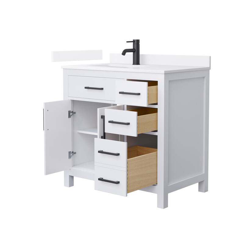 Wyndham Collection WCG2424-36S-QTZ-UNSMXX Beckett 36" Free Standing
