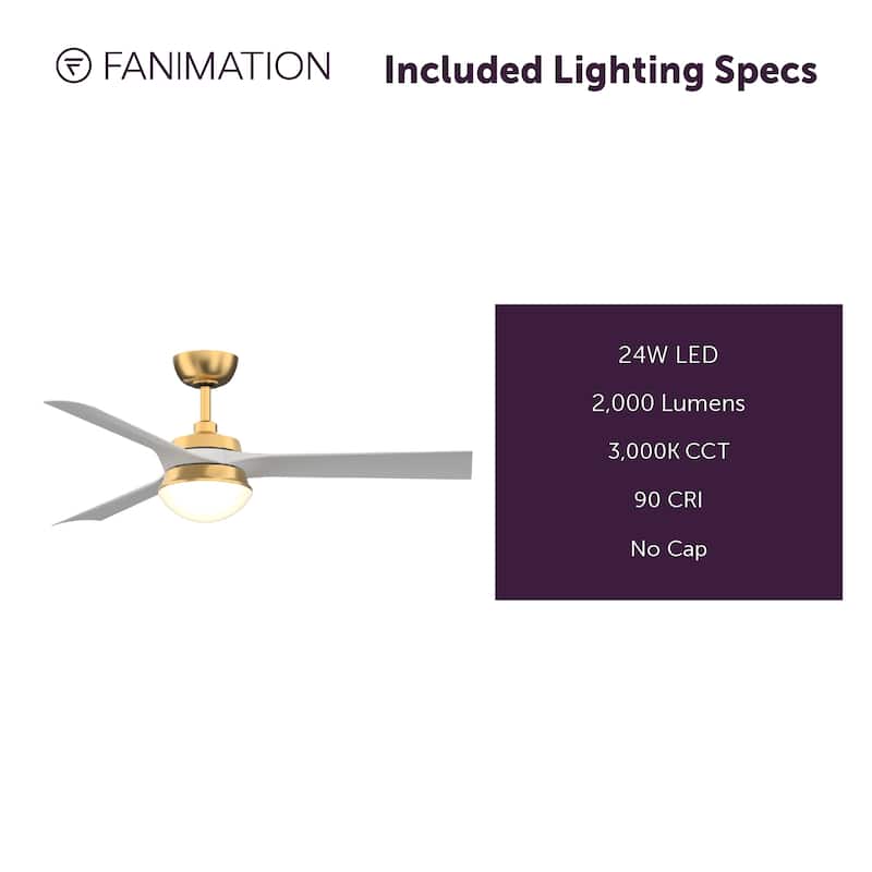 Barlow 52 inch Indoor/Outdoor Ceiling Fan with LED CCT Select Light Kit