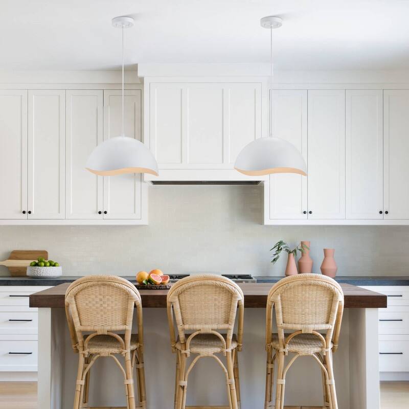 KAWOTI Modern Pendant Light with Metal Shade(Max H81.6")