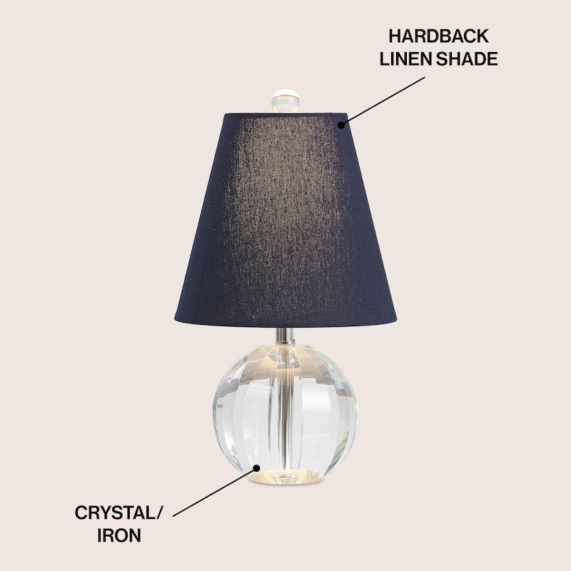 Goddard 16" Crystal Ball/Metal LED Table Lamp, By JONATHAN Y