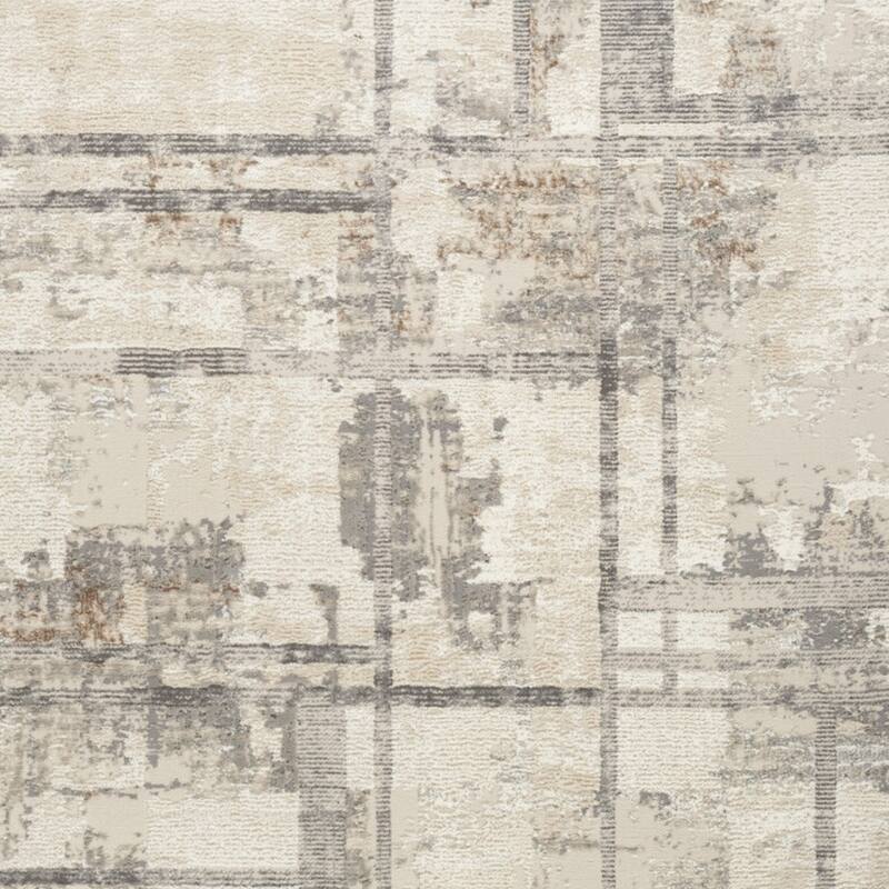 Power Loomed Abstract Modern Non Skid Stain Resistant Area Rug - 108' X '72' X '0.5