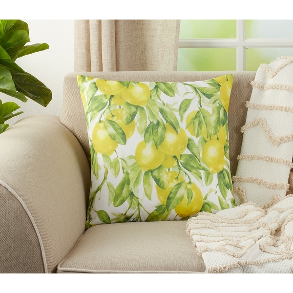 Printed Throw Pillow With Lemon Design On Sale Bed Bath