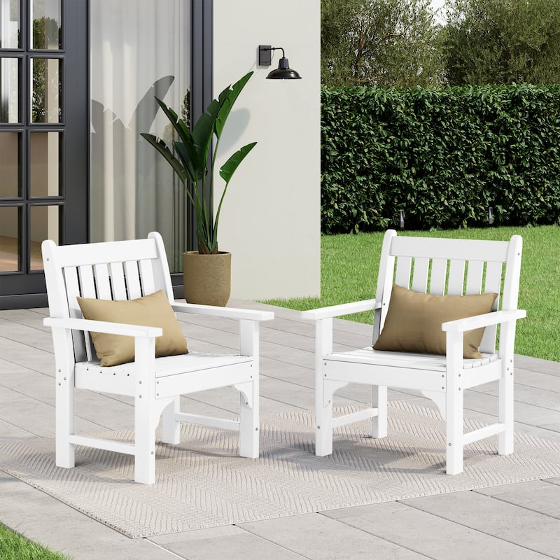 Laguna Outdoor Dining Poly Garden Arm Chair (Set of 2)