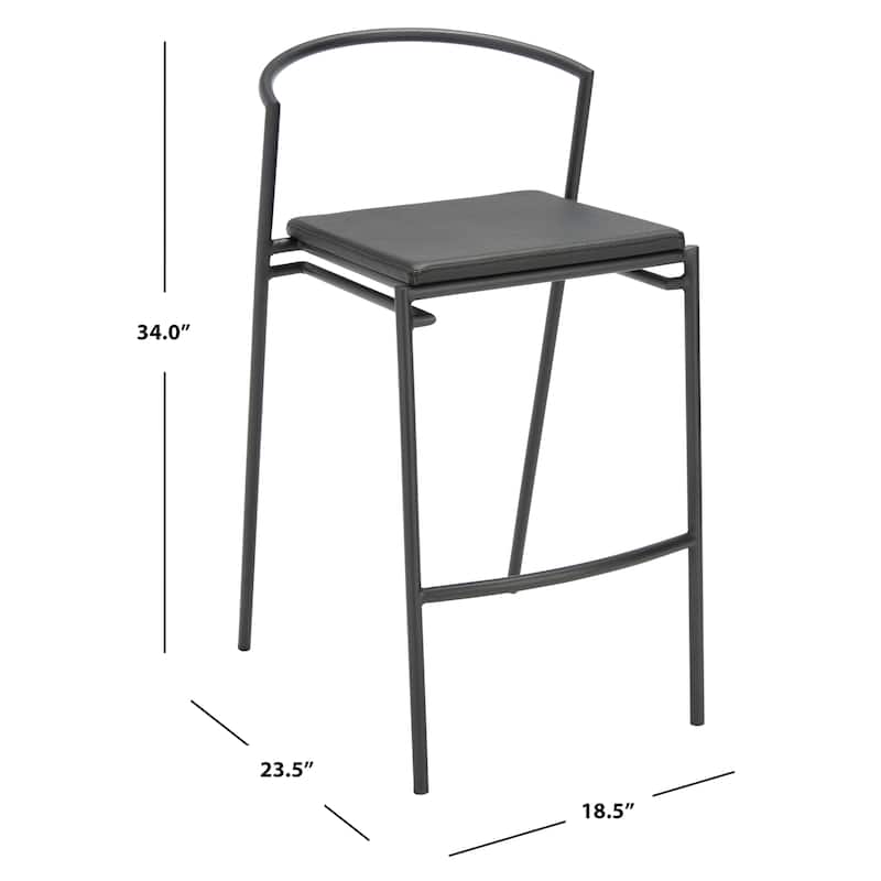 SAFAVIEH Exie 26-inch Counter Stool - 18.5" W x 23.5" L x 34" H - 19Wx24Dx34H