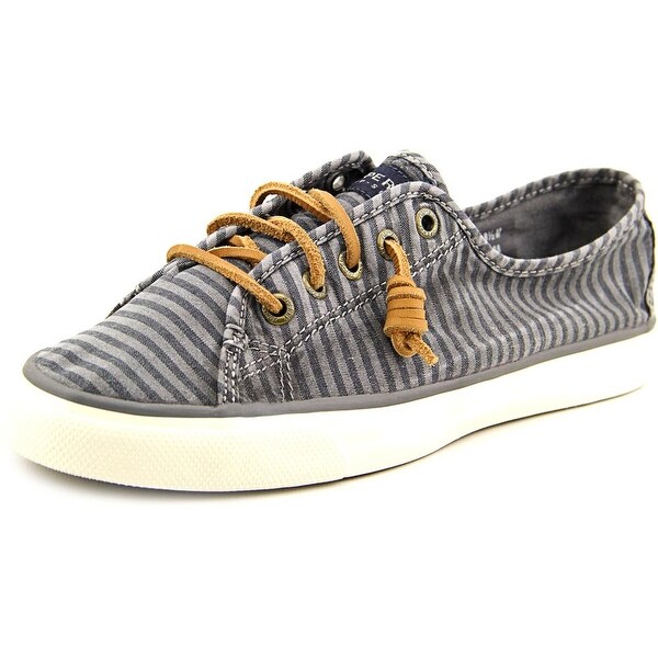 Sperry Top Sider Seacoast Women Moc Toe Canvas Blue Boat Shoe