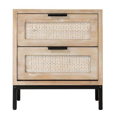 Alden Décor Ian 2 Drawer Side Table