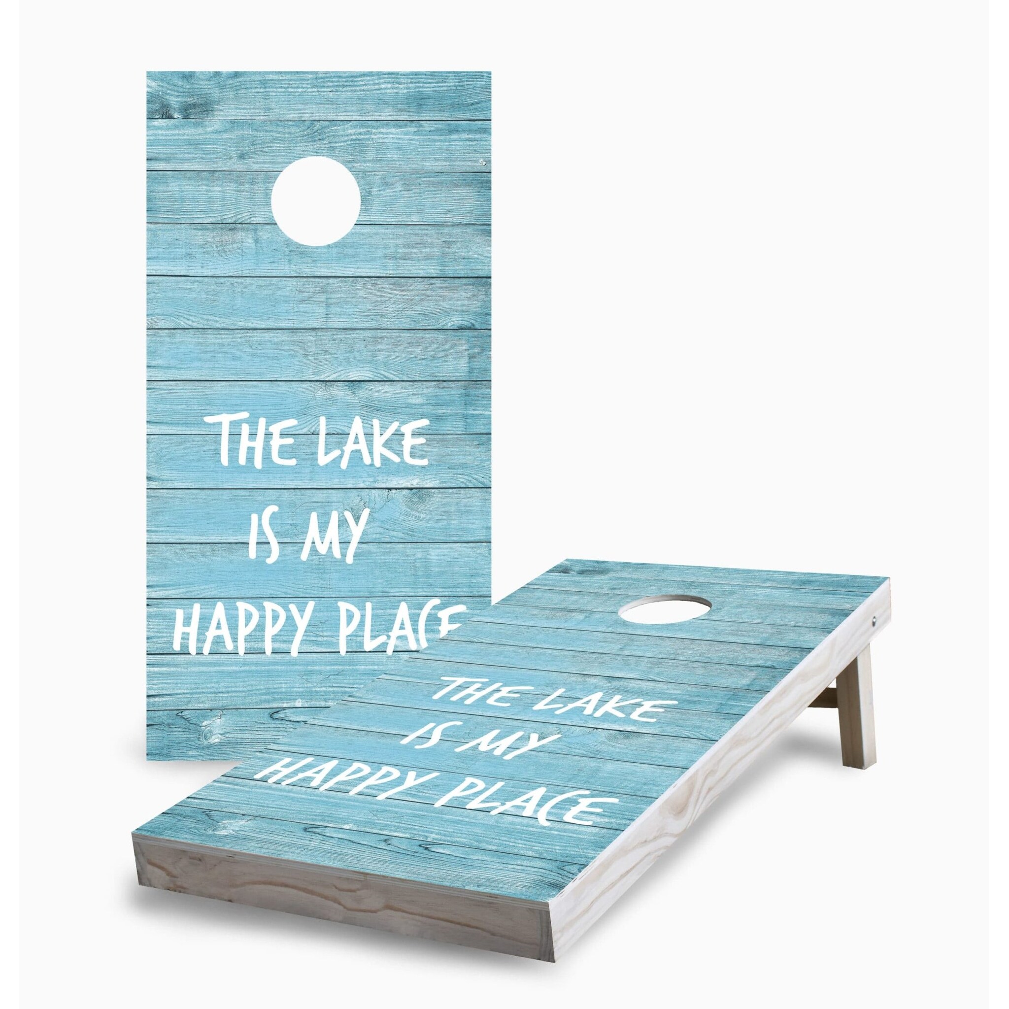 Lake Is My Happy Place Regulation Cornhole Set