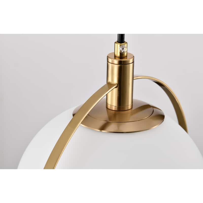 Pavlina 11 Inch Opaque Orb Glass Pendant 1 Light