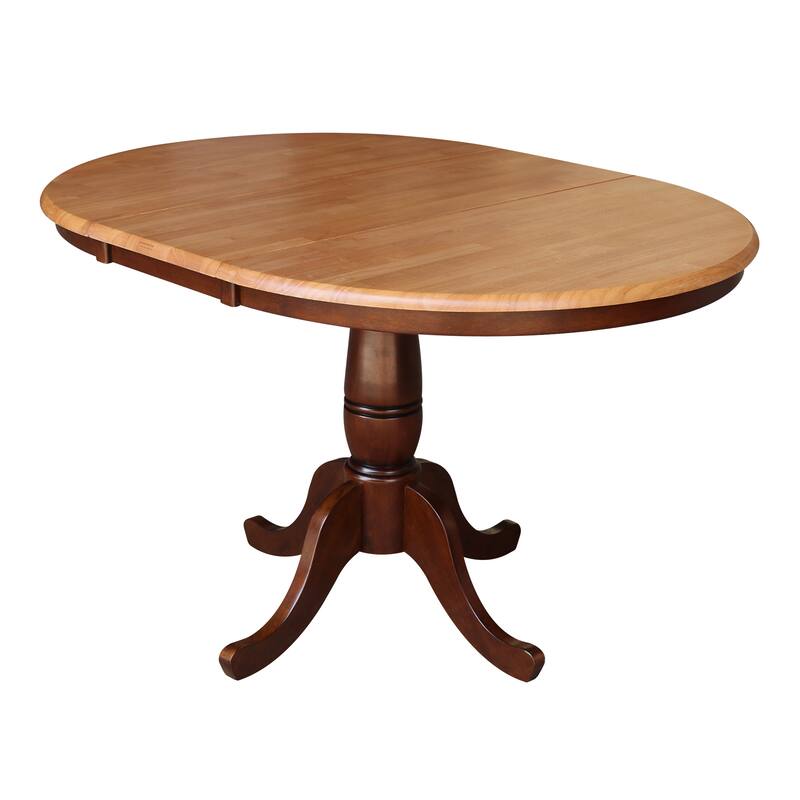 Copper Grove 36-inch Round Pedestal Table with 12-inch Leaf