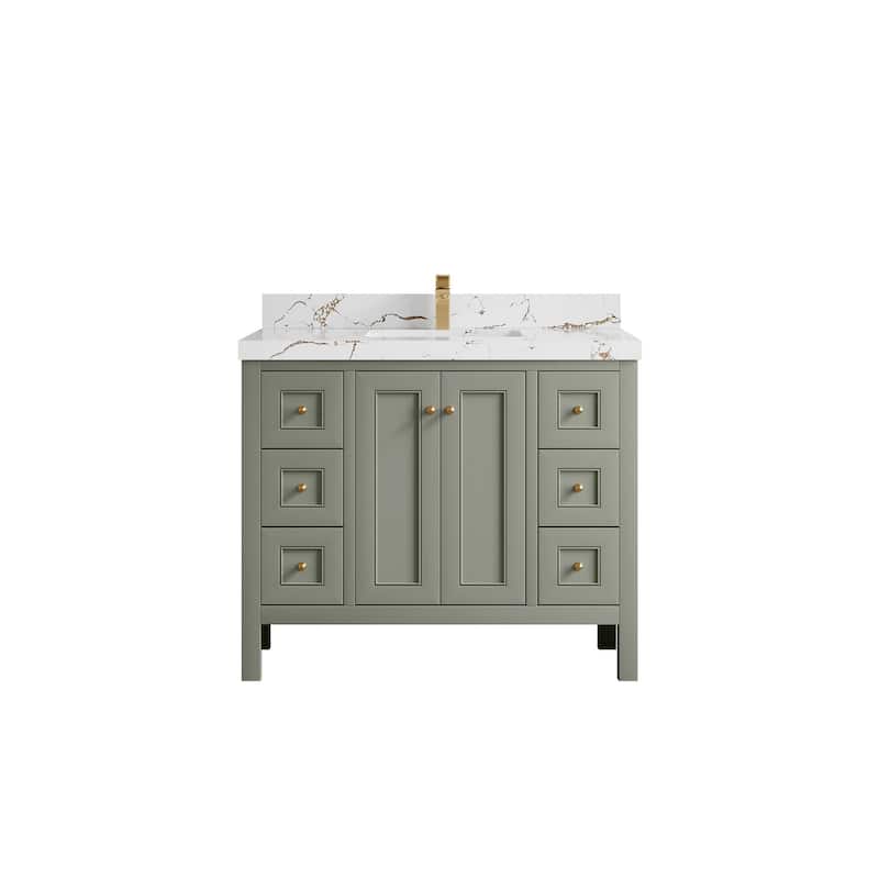 Willow Collections 42 in. W x 22 in. D Nashville Single Sink Bathroom Vanity with Countertop
