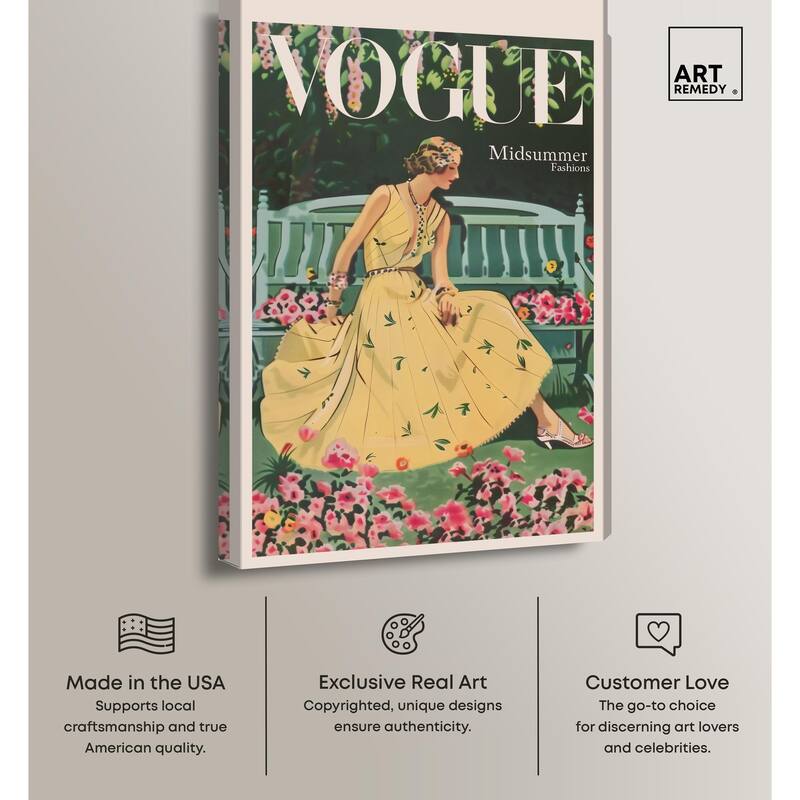 Midsummer Fashion Cover Canvas by Art Remedy, Gallery Wrapped