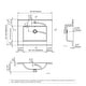 preview thumbnail 37 of 41, Dowell 18" FTB Ceramic Single Bathroom Vanity Basin