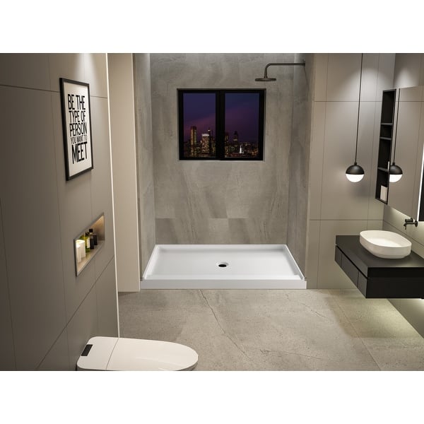 Kingston Brass Bonaire AntiSkid Acrylic Shower Base with Center Drain