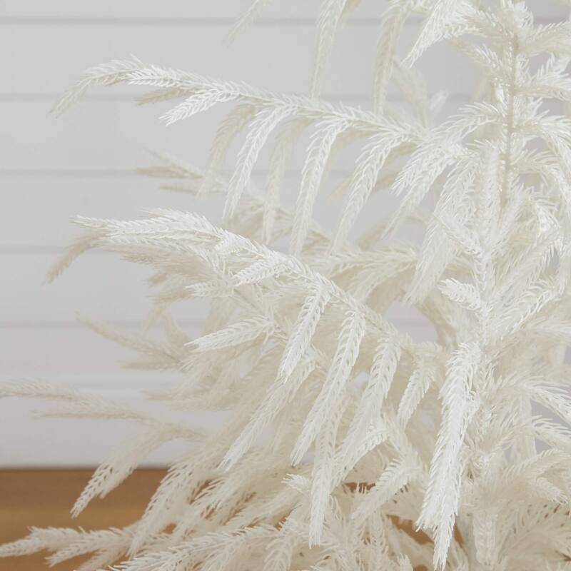 Norfolk Island Pine Artificial Potted Christmas Tree - 4' - White
