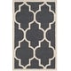 preview thumbnail 93 of 131, SAFAVIEH Handmade Cambridge Maybell Moroccan Trellis Wool Rug 2' x 3' - Dark Grey/Ivory