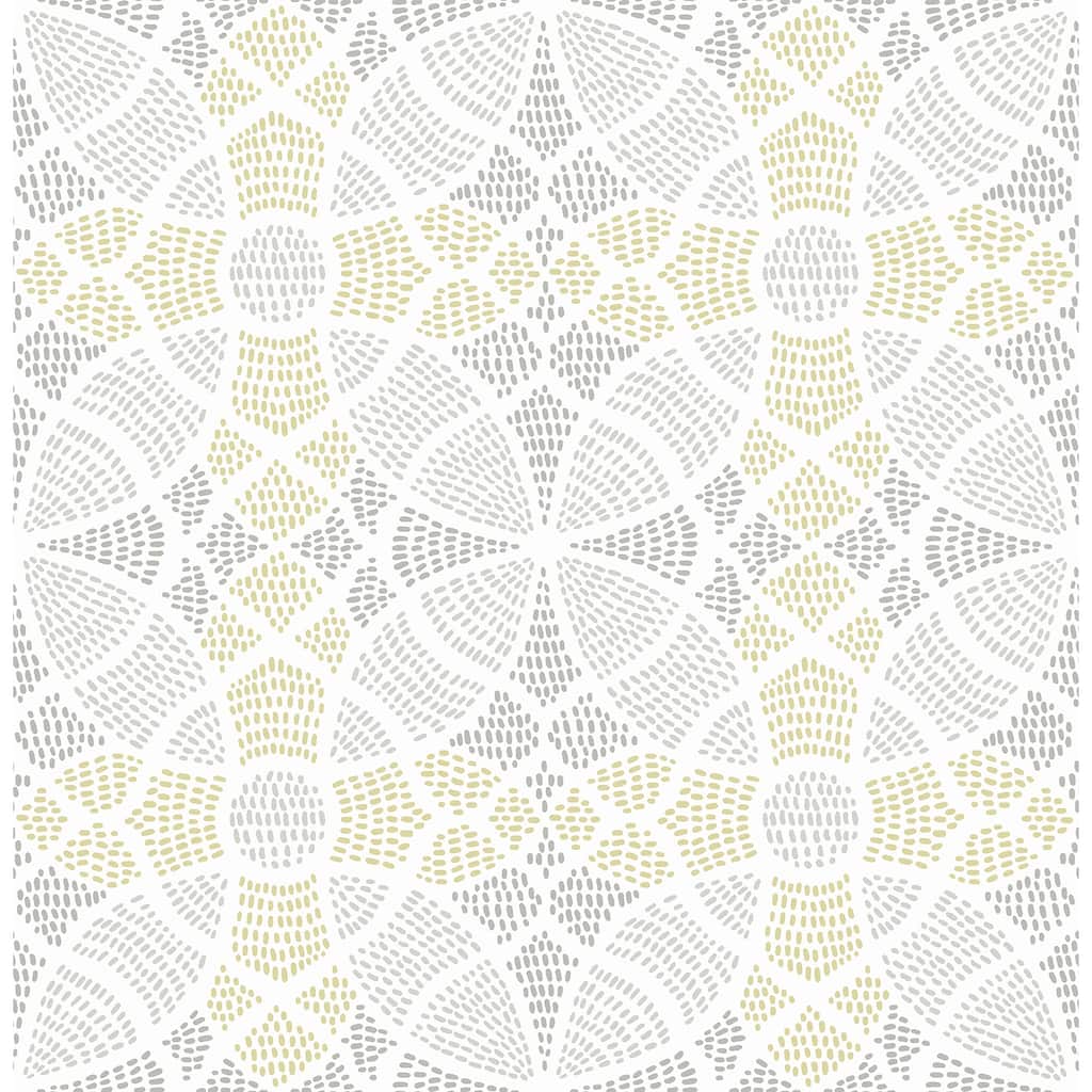 A-Street Prints Zazen Yellow Geometric Wallpaper