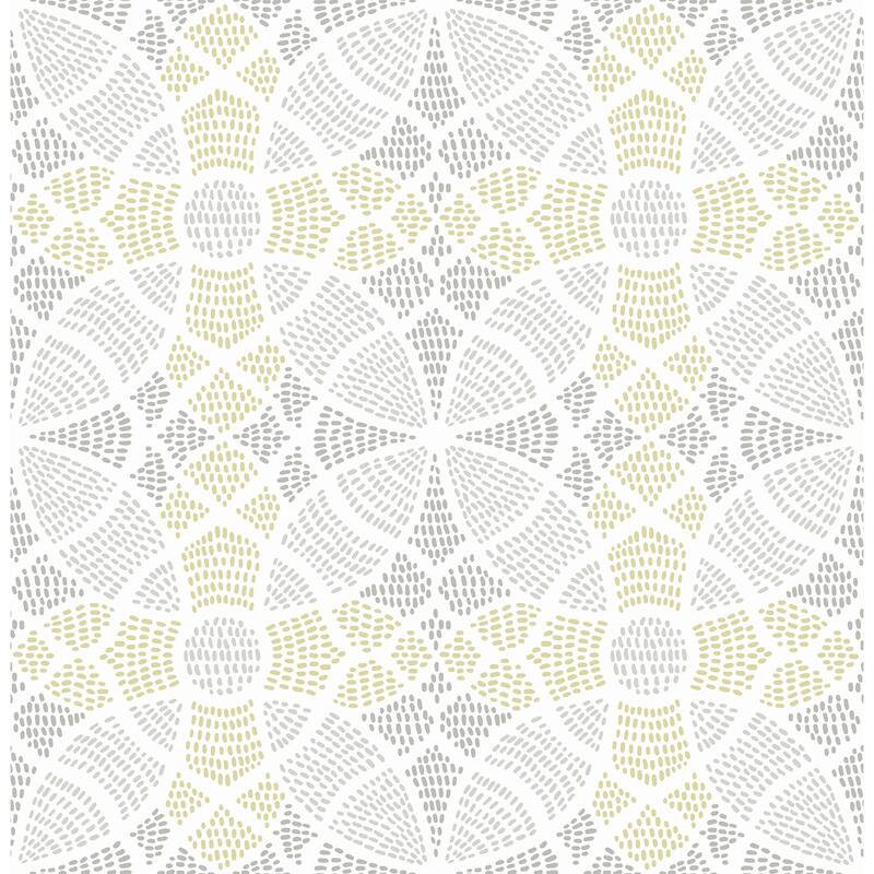 A-Street Prints Zazen Yellow Geometric Wallpaper