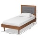 preview thumbnail 10 of 17, Greta Mid-Century Modern Twin Size Platform Bed