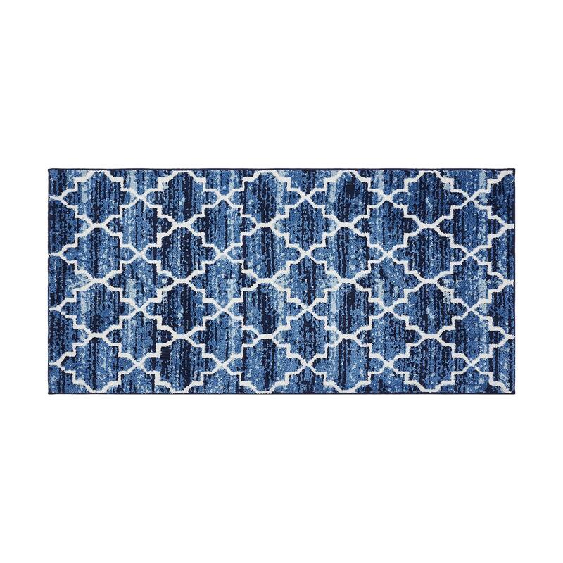 Better Trends Savio Collection Marrakesh Bathroom Rug - 100% Micro Polyester with Gel Foam Backing, Machine Washable Bath Mat