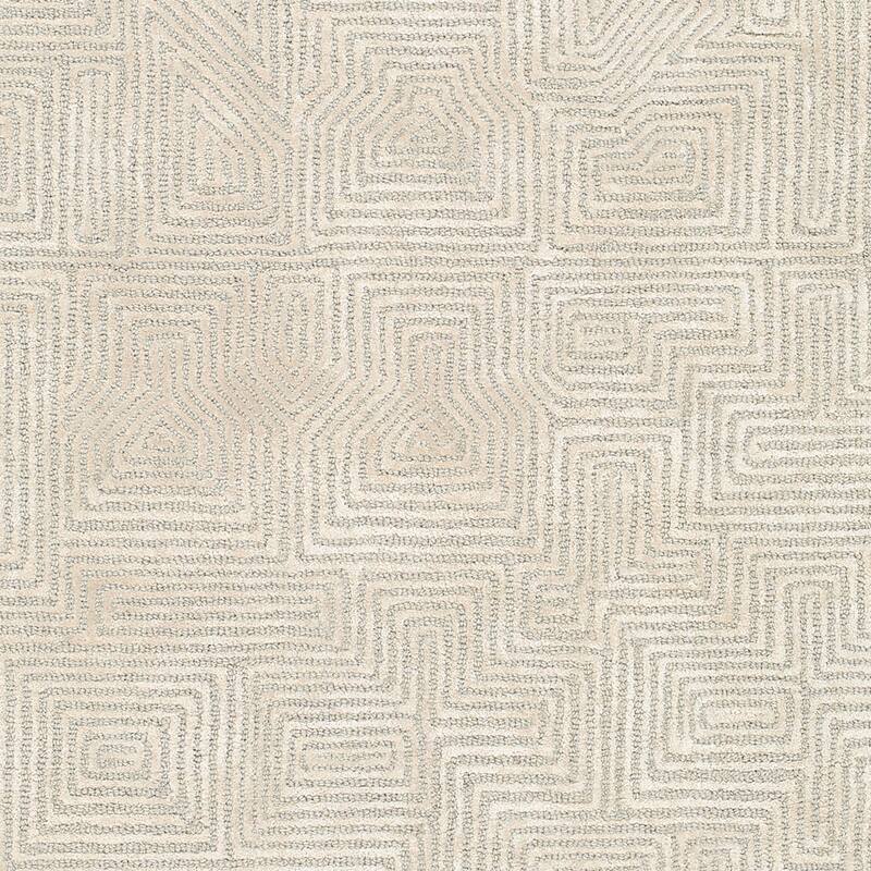 Etiennea Handmade Solid Modern Wool & Viscose Area Rug