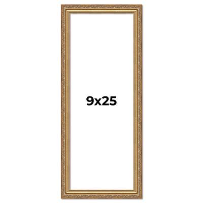 9x25 Frame Red Solid Wood Picture Frame Width 1.75 Inches | Interior Frame Depth 1 13/16 Inches