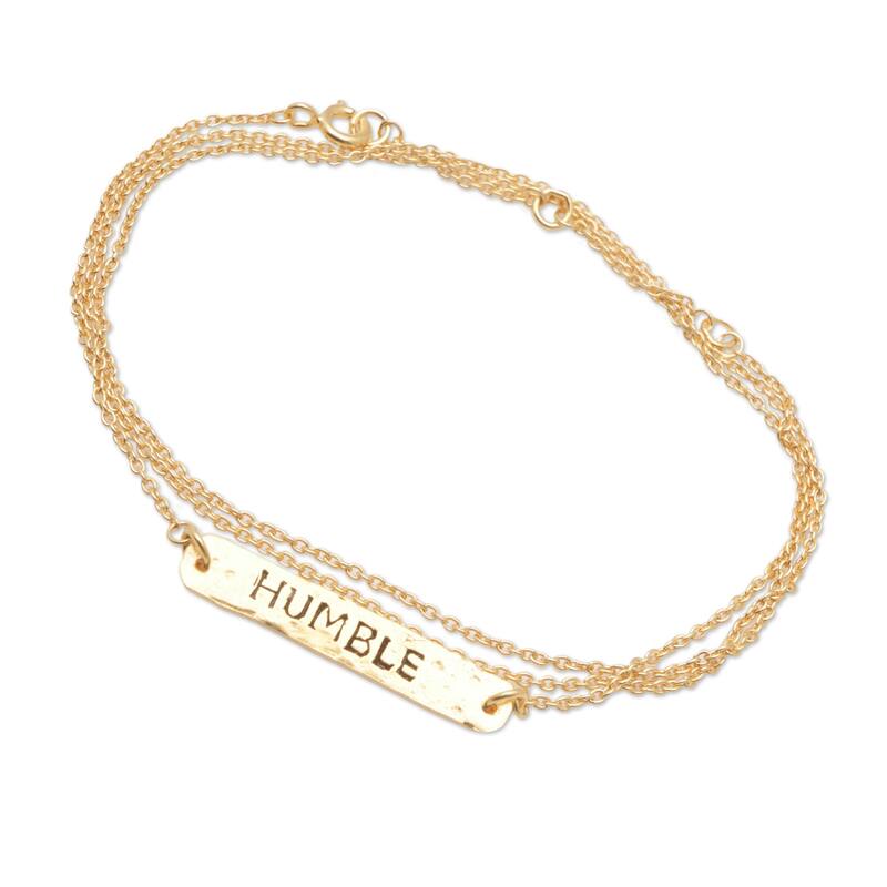 Novica Handmade Gold-Plated Wrap Pendant Bracelet