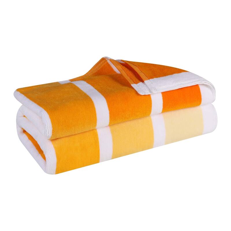 Superior Faded Stripes Cotton Velour Quick-Dry Oversized Beach Towel