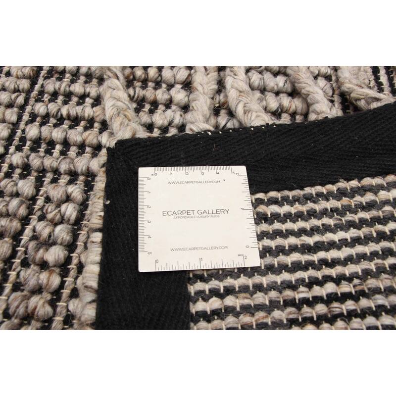 ECARPETGALLERY Braid weave Sienna Taupe Wool Rug - 5'4 x 7'2