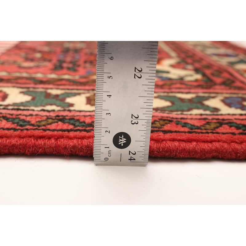 ECARPETGALLERY Hand-knotted Andelz Red Wool Rug - 2' 9" x 9' 7"