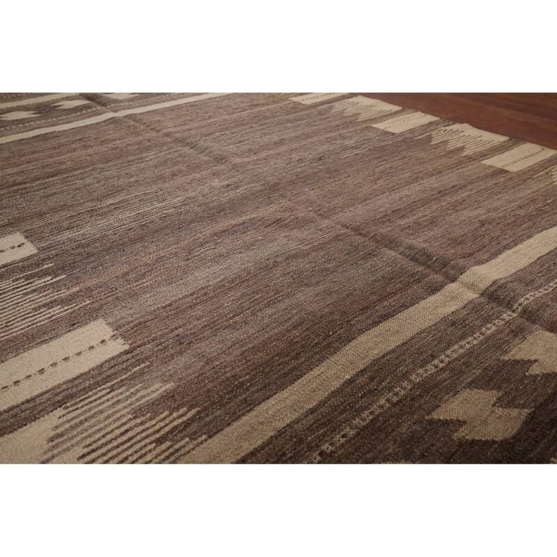 Nomadical Kilim Persian Vintage Area Rug Hand-Woven Wool Carpet - 5'5"x 8'2"