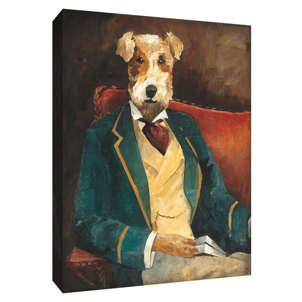 PTM Images 9-154911 PTM Canvas Collection 10" x 8" - "Edgar Allen Paw" Giclee Dogs Art Print on Canvas