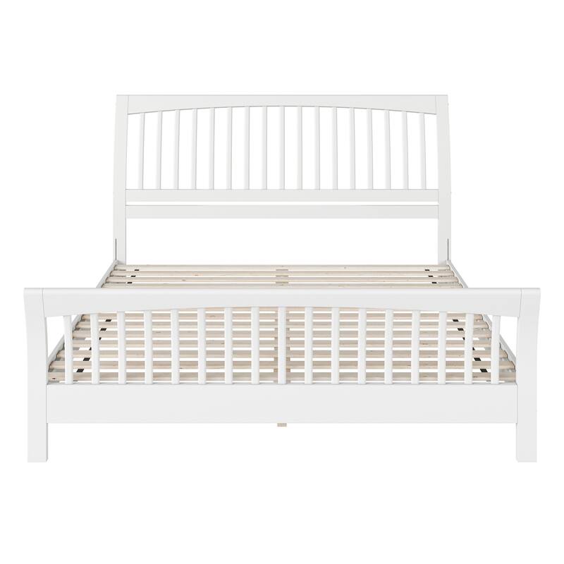 AFI Orleans Solid Wood Low Profile Platform Bed with Matching Footboard