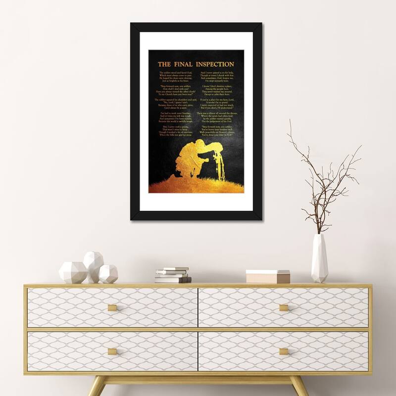 iCanvas "The Final Inspection - A Soldier's Poem" by Adrian Baldovino