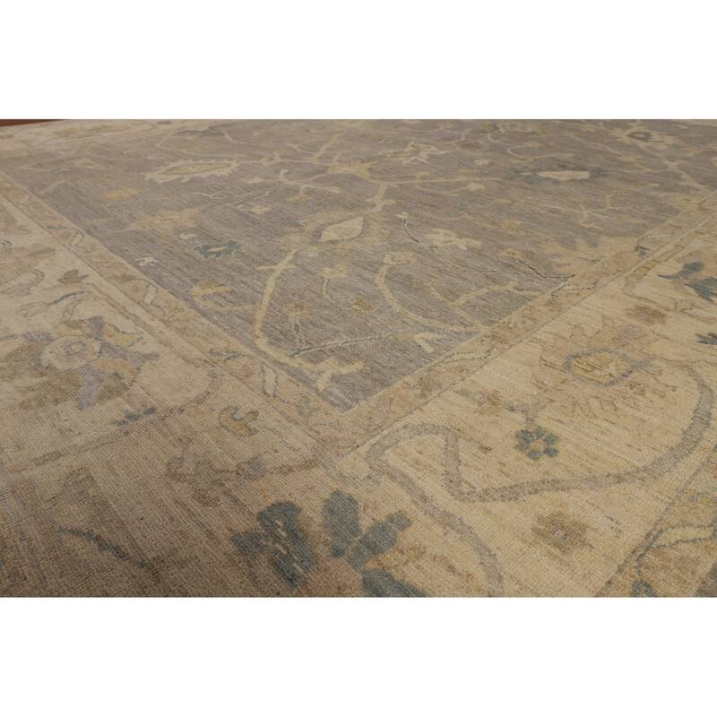 Oushak Turkish Area Rug Hand-Knotted Oriental Wool Carpet - 9'2"x 12'0"