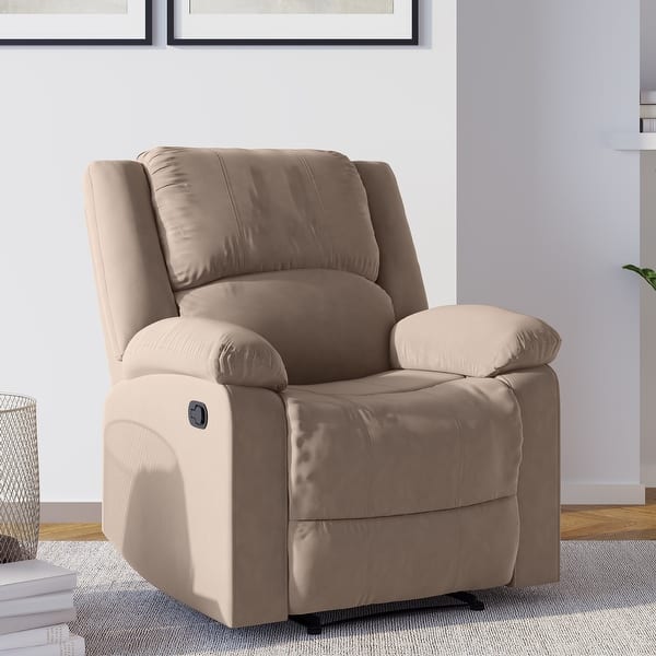 slide 2 of 19, Relax A Lounger® Porter Microfiber Manual Recliner by iLounge Beige