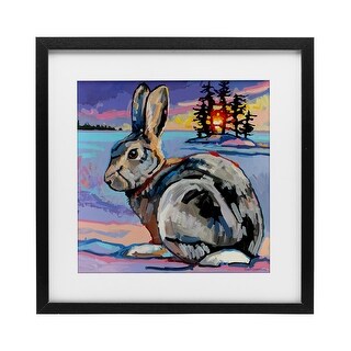 Stupell Runaway Goliath Rabbit Under Glass Framed Design By Adam ...