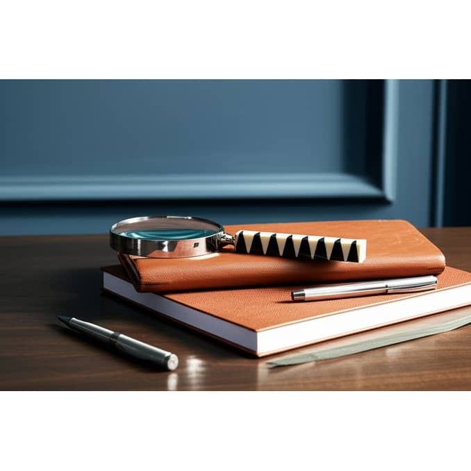 Resin Magnifying Glass Triangular Handle Decorative - 10" White - 4" x 1" x 10"