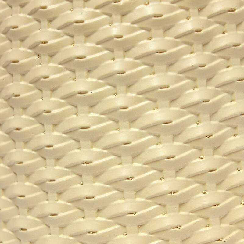 20.4" Purled Texture Lamp with White Fabric Shade