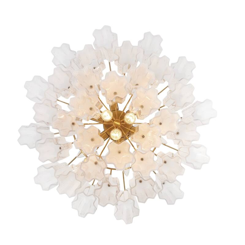 Crystorama Lighting Group ADD-308-WH Addis 9 Light 22" Wide Waterfall
